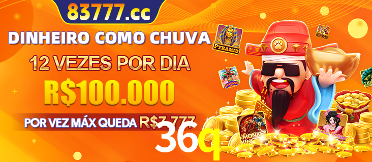 Banner do programa de recompensas Recomende para amigos do 36q, detalhando os bônus por convidar amigos, com prêmios que chegam a R$288.888.