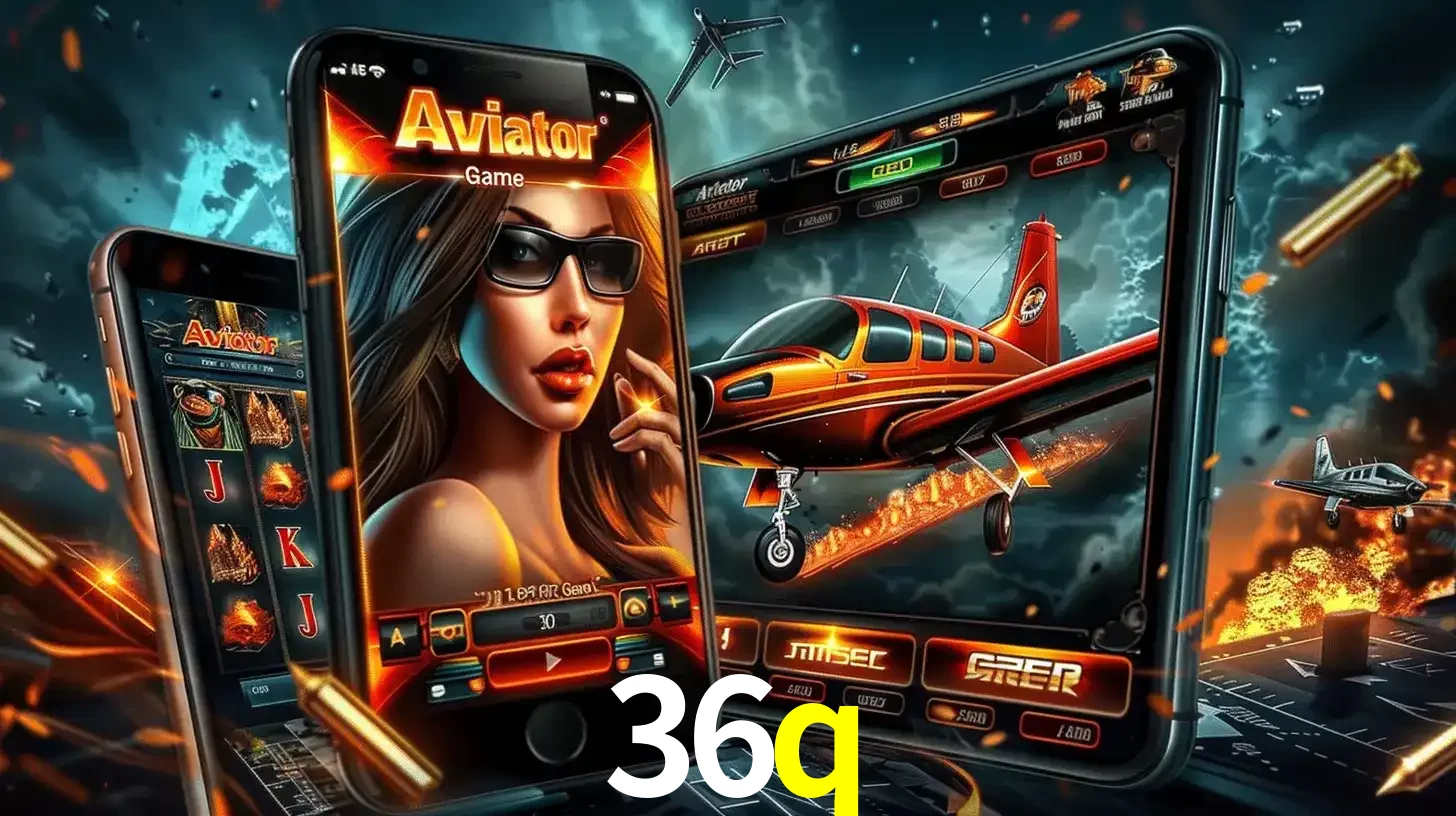 O popular jogo de apostas Aviator exibido em vários celulares e tablets, mostrando a interface emocionante e a ação de voo disponíveis para jogar agora no 36q.