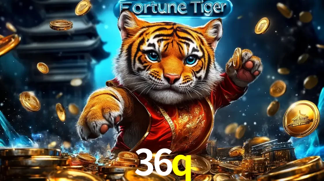 Imagem promocional do jogo de slot Fortune Tiger, com um tigre majestoso em traje tradicional cercado por uma fortuna em moedas de ouro, disponível agora no cassino 36q.